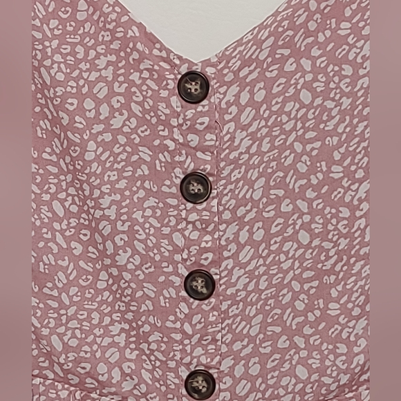 GeeGee Pink Leopard Print Ruffle Romper Size 1XL NWT - Picture 7 of 8